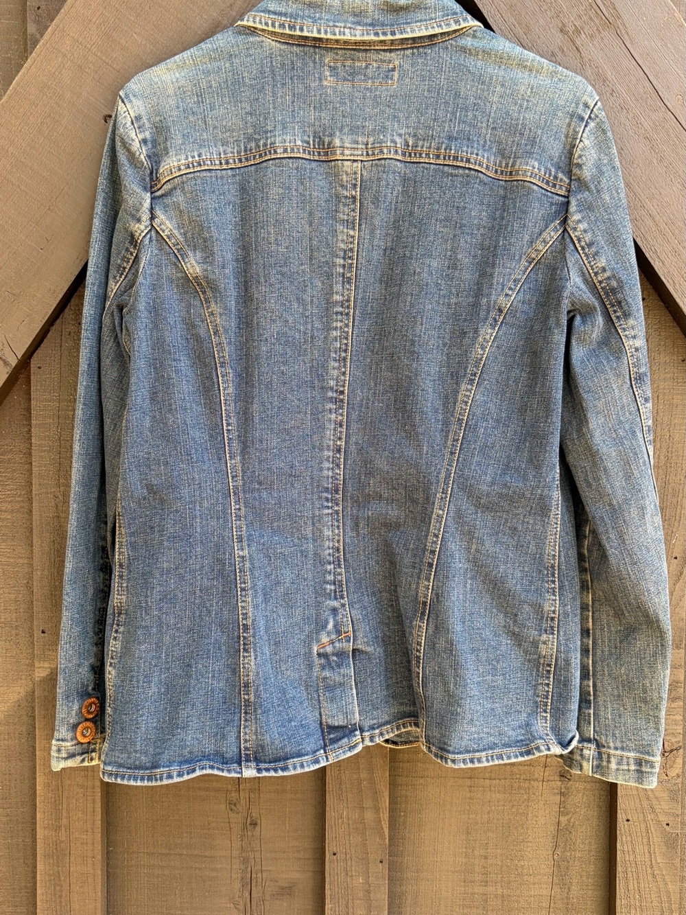 Levi Tailored Denim Jacket Women's Jacket in Faded Blue Large Classic - Picture 9 of 16